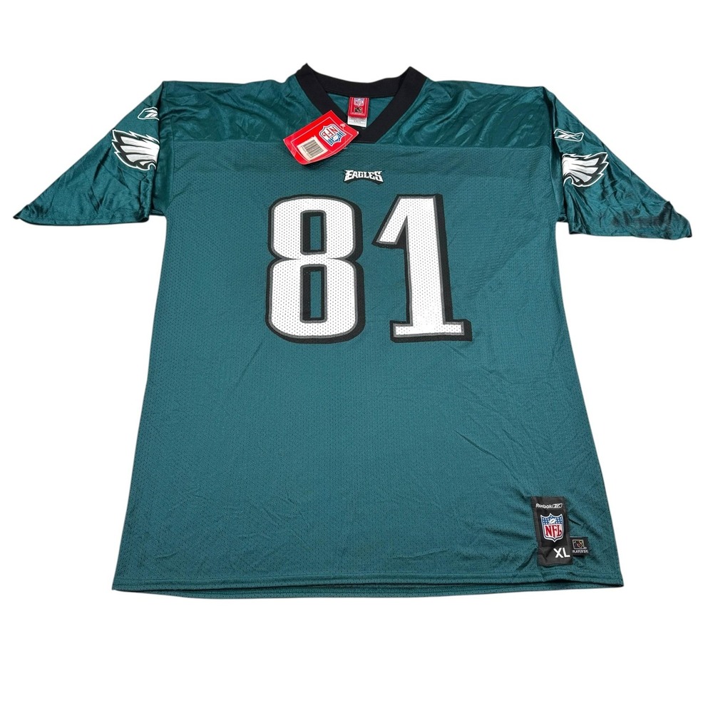 Philadelphia Eagles Football Jersey Mens XL Green NFL Reebok Owens 81 Mesh Shirt